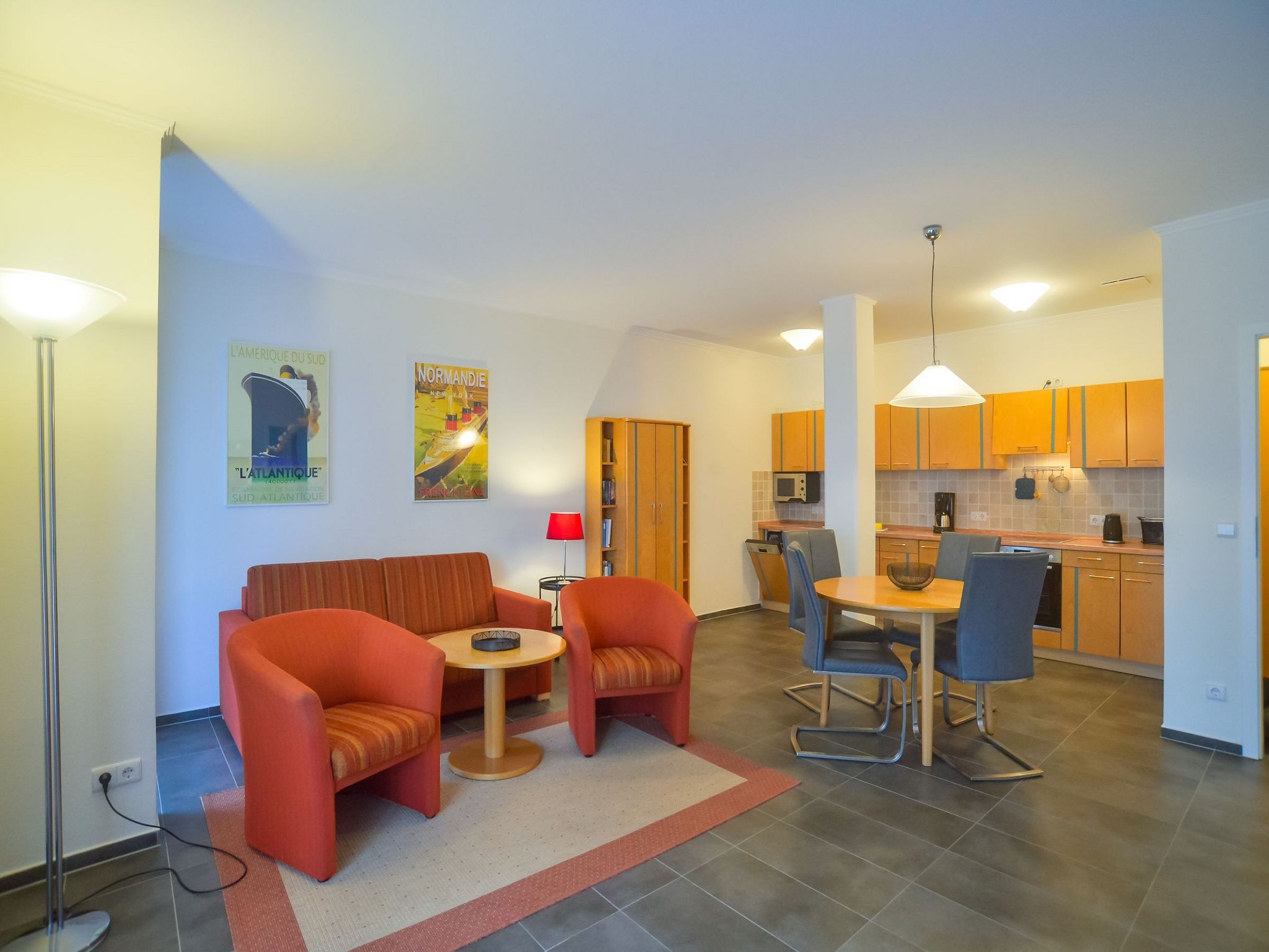 Strandvillen Binz Ferienwohnung mit 1 Schlafzimmer und Balkon (AH/623) Insel Rügen - Wohnzimmer