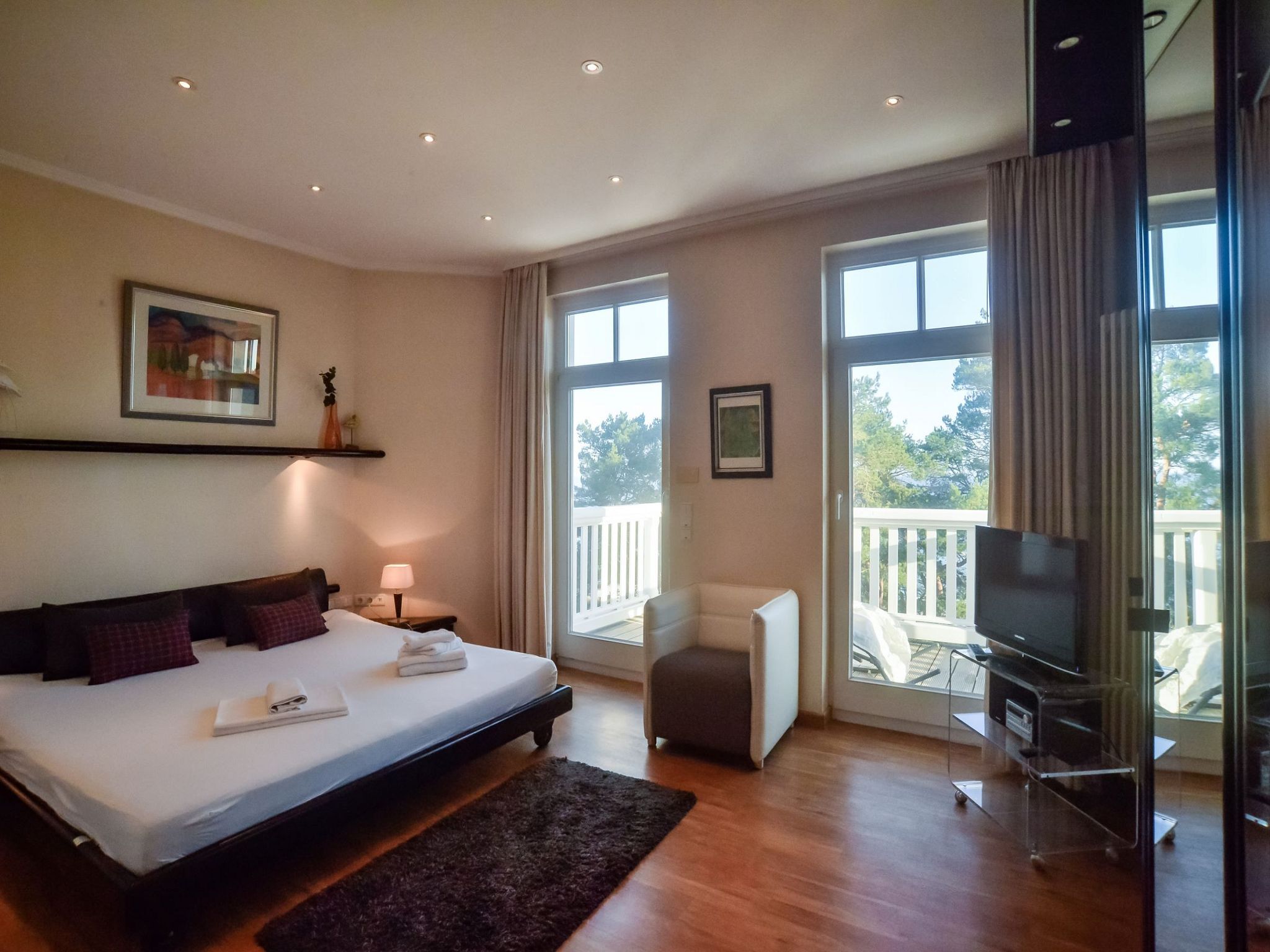 Strandvillen Binz Ferienwohnung mit Meerblick, 1 Schlafzimmer und Balkon (SV/618) Insel Rügen - Schlafzimmer