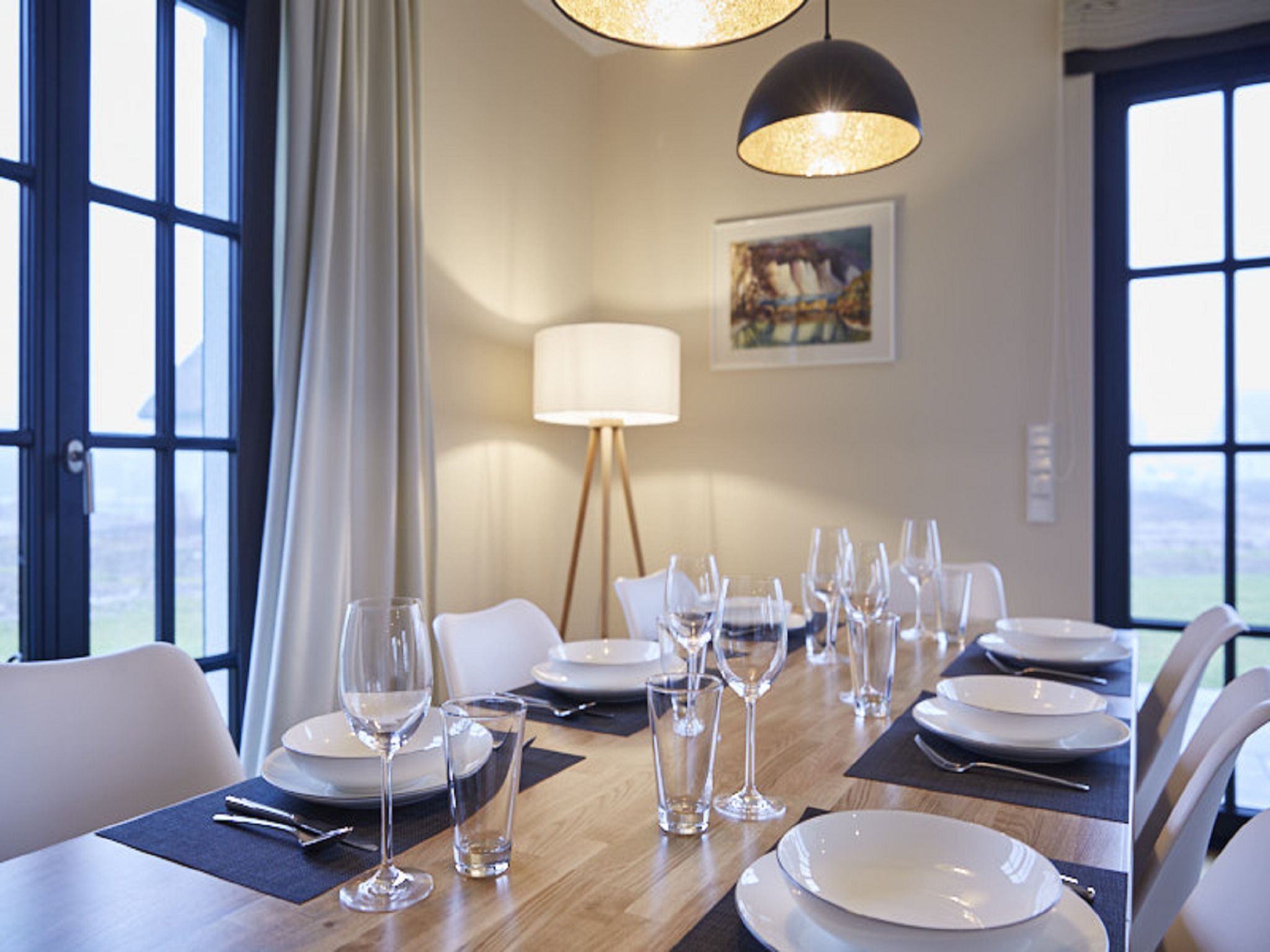 Luxus Reetdachvilla mit 3 Schlafzimmern, Sauna und Kamin (F15) - Wohnzimmer