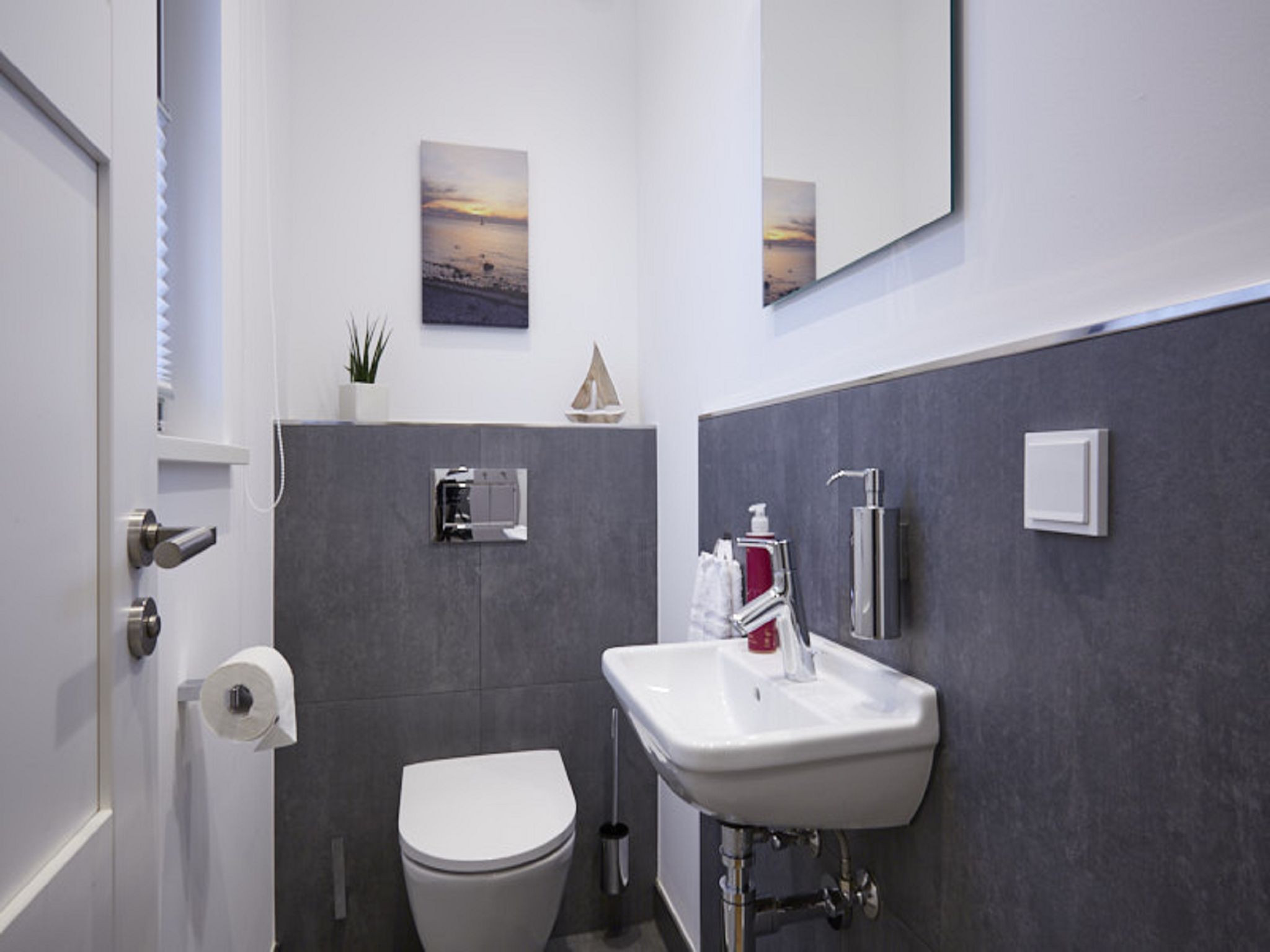 Superior Reetdachvilla mit 2 Schlafzimmern, Kamin und 2 Terrassen (F17) - Gäste-WC