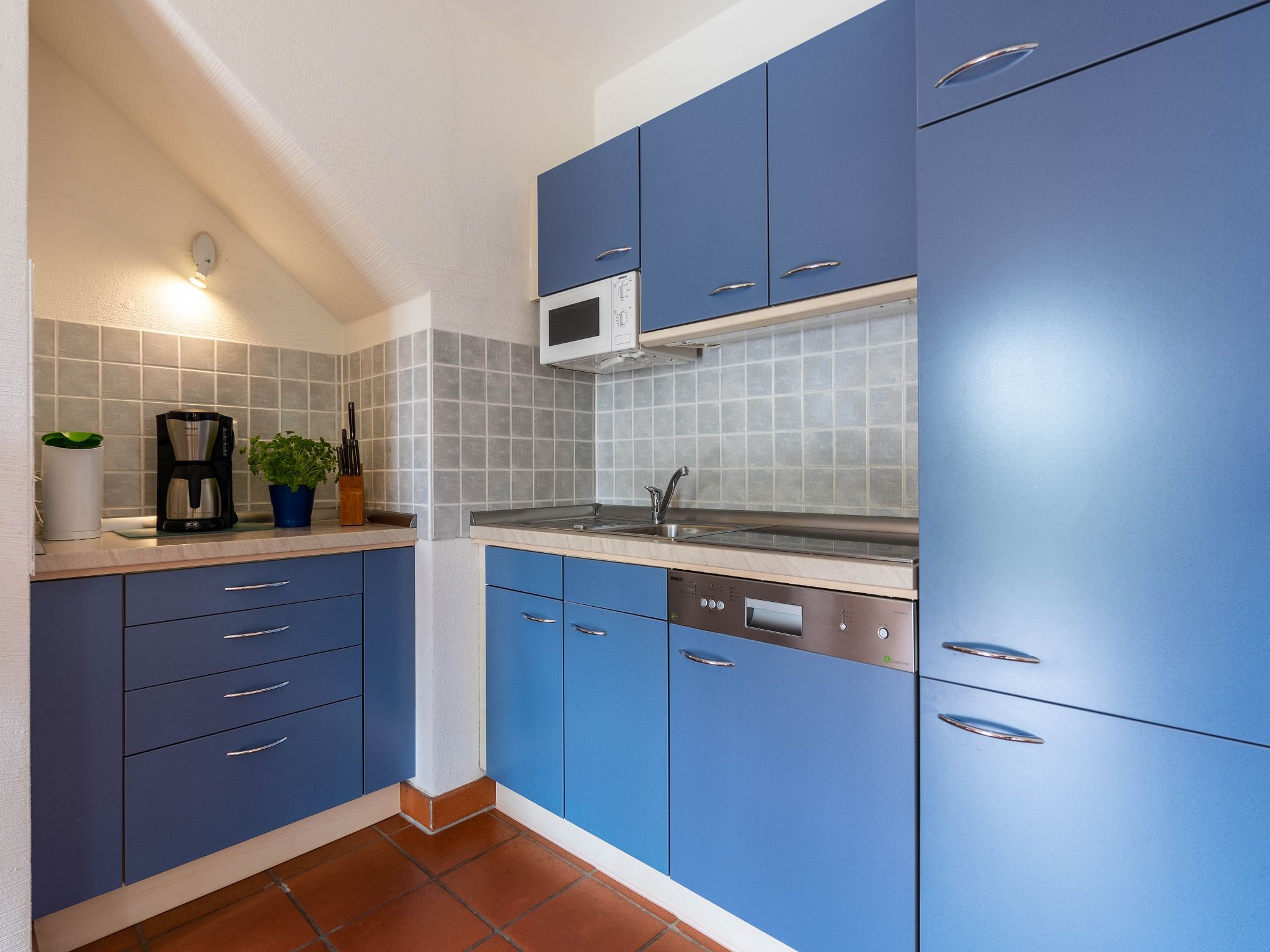 Feriendorf Rugana Klassik Ferienwohnung mit 1 Schlafzimmern und Terrasse (C33) Insel Rügen - Küche / Küchenzeile