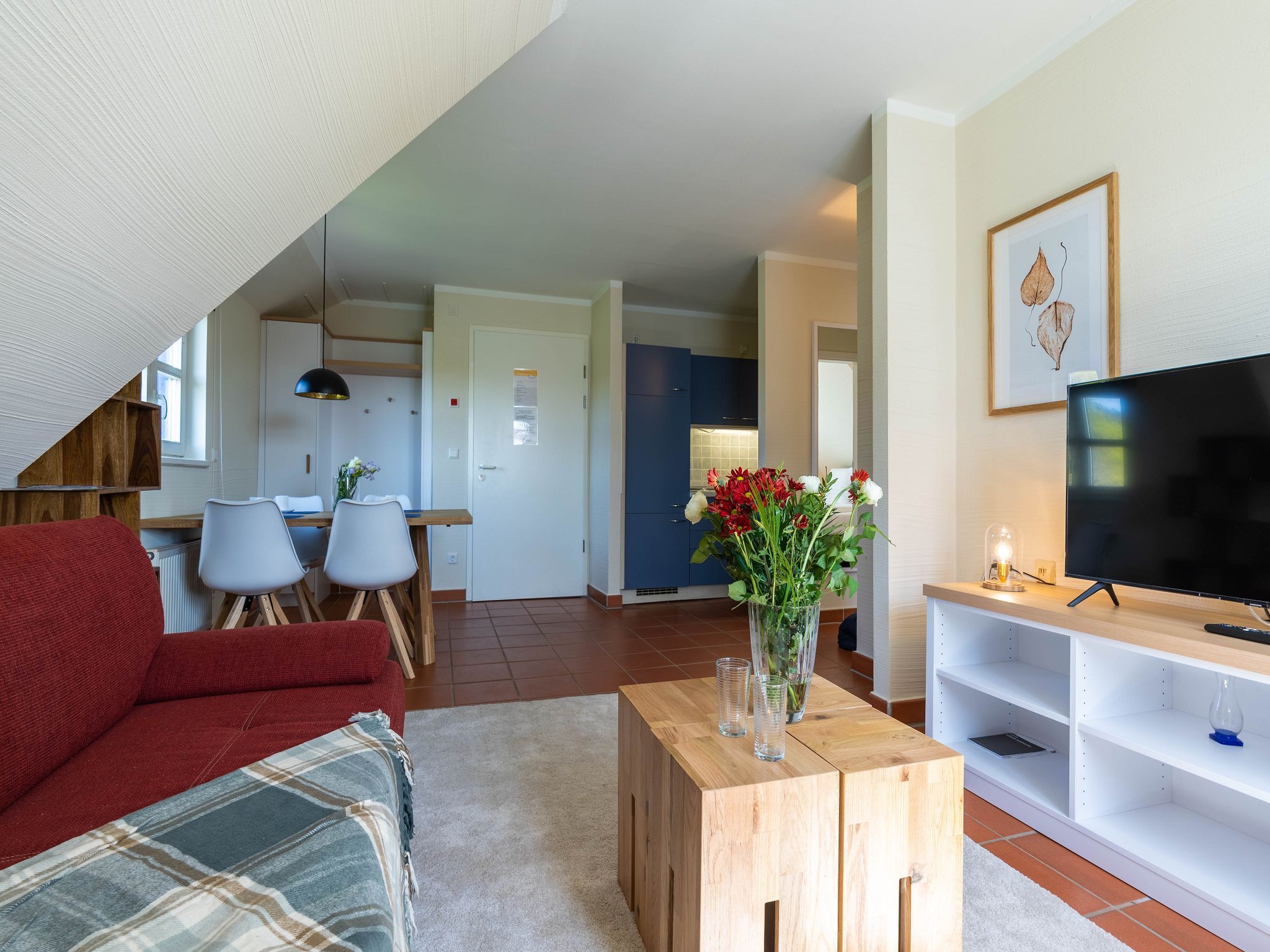 Feriendorf Rugana Klassik Ferienwohnung mit 1 Schlafzimmer (A54) Insel Rügen - Wohnzimmer