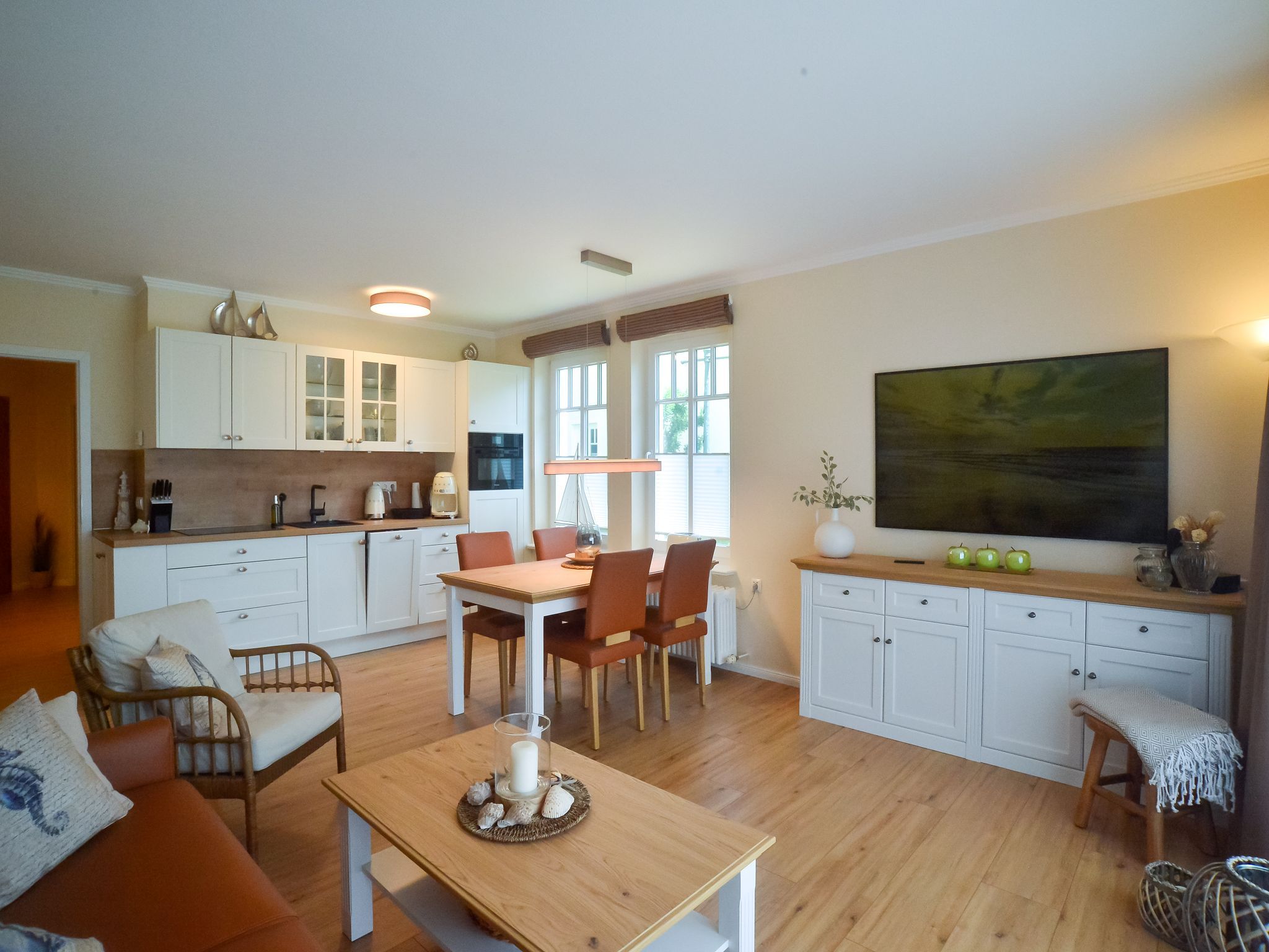 Dünenpark Binz Komfortplus Ferienwohnung mit 1 Schlafzimmer und Terrasse im Erdgeschoss (016) Insel Rügen - Küche / Küchenzeile