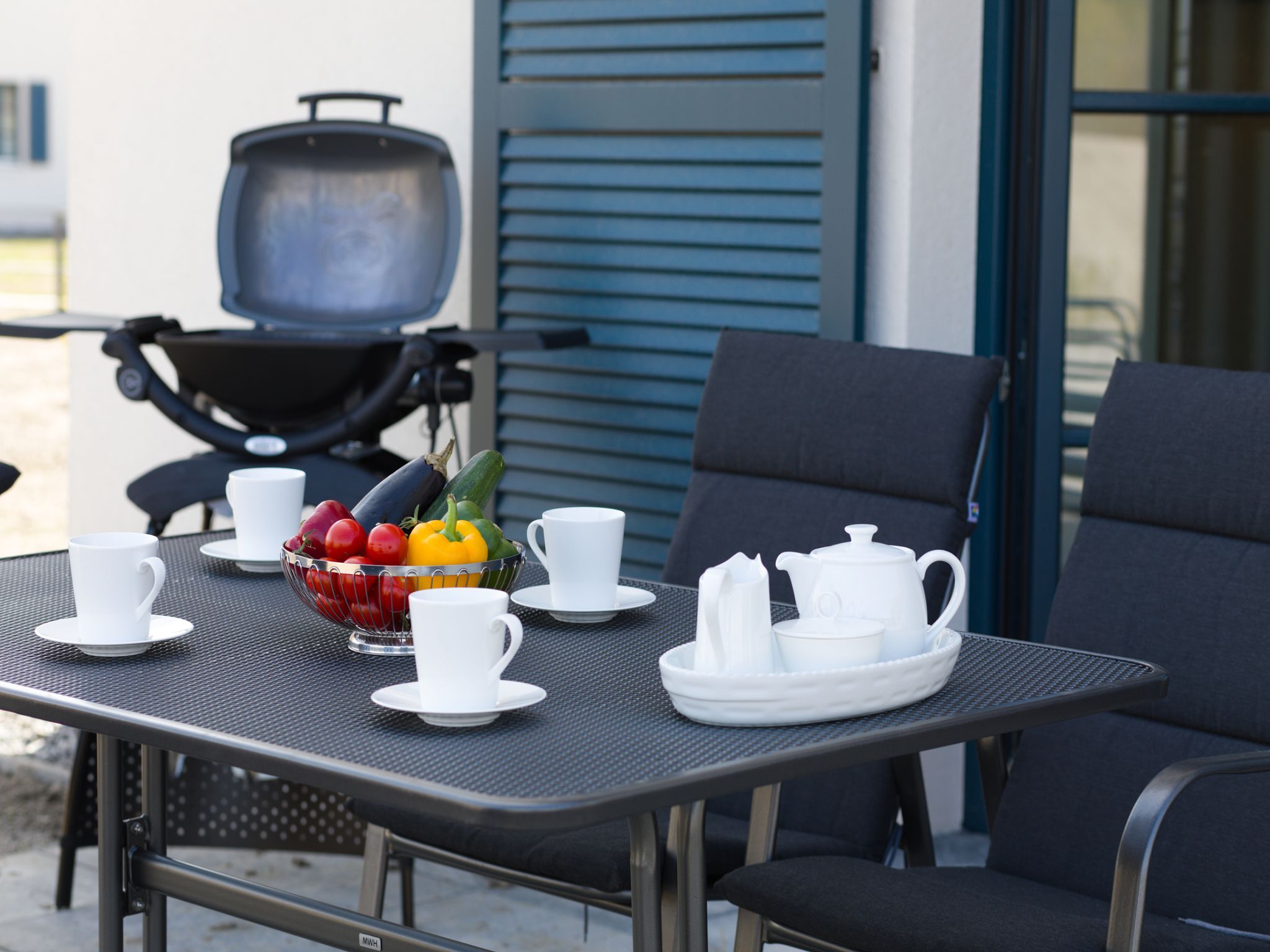 Premium Reetdachvilla mit 3 Schlafzimmern, Sauna und Kamin (F26) - Terrasse