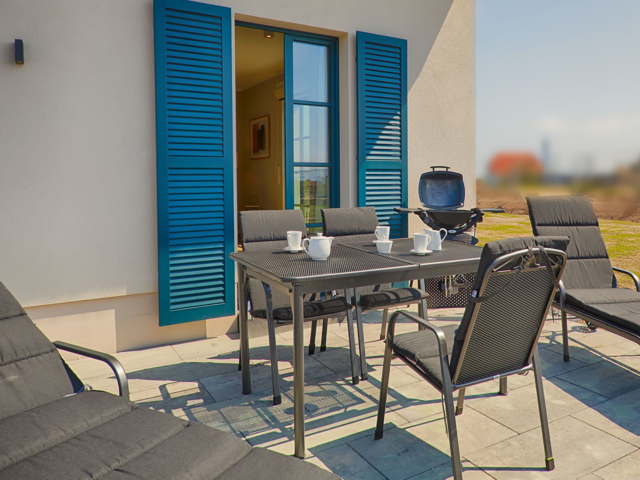 Premium Reetdachvilla mit 3 Schlafzimmern, Sauna und Kamin (F23) - Terrasse