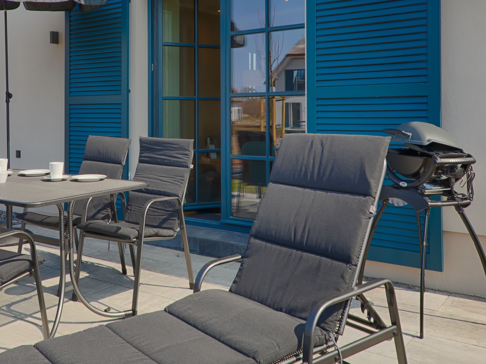 Premium Reetdachvilla mit 3 Schlafzimmern, Sauna und Kamin (F19) - Terrasse