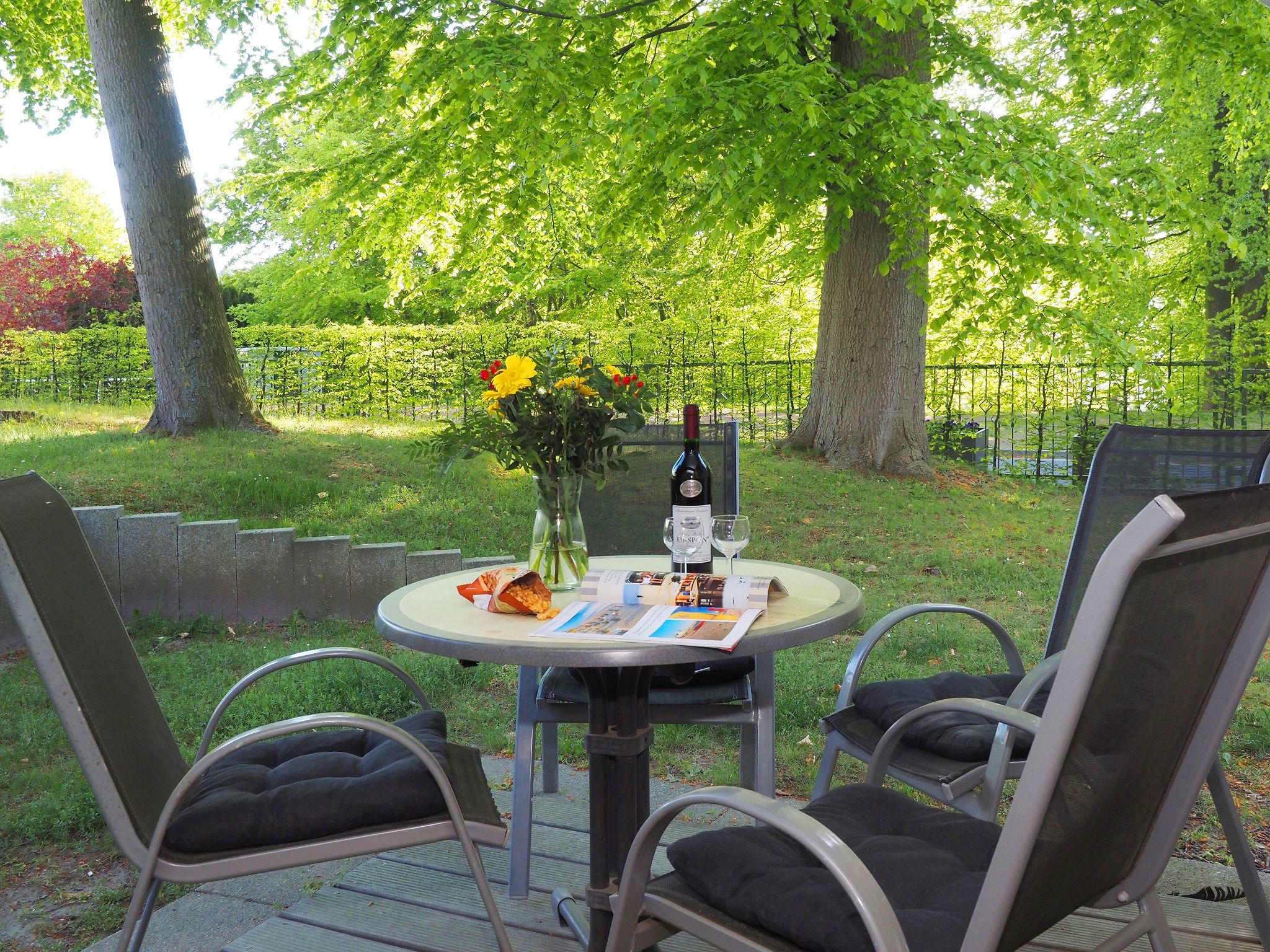 Kaiservillen Heringsdorf Ferienwohnung mit 1 Schlafzimmer und Terrasse (D104) Insel Usedom - Terrasse
