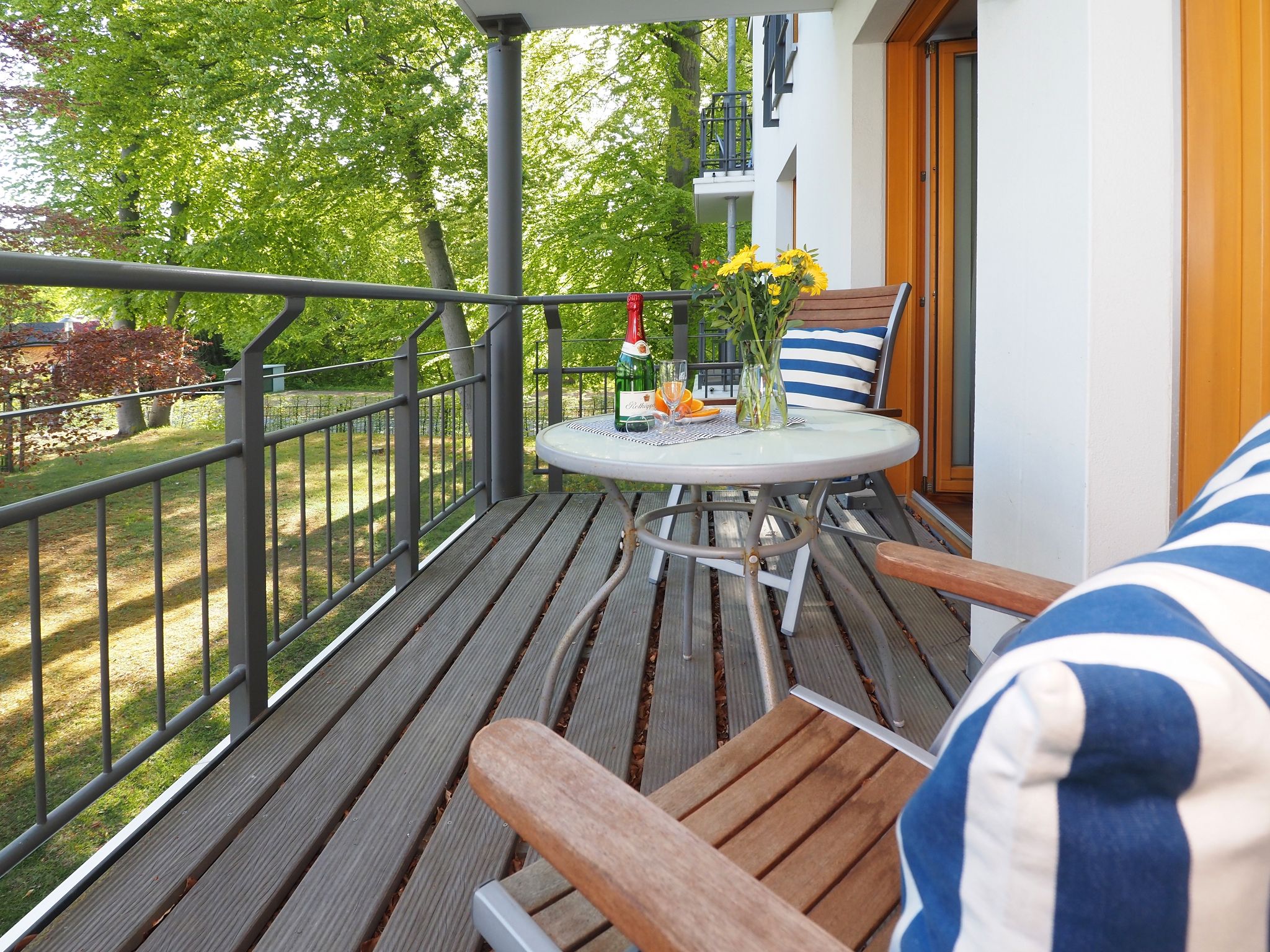 Kaiservillen Heringsdorf 1-Raum-Ferienwohnung mit Balkon (D113) Insel Usedom - Balkon
