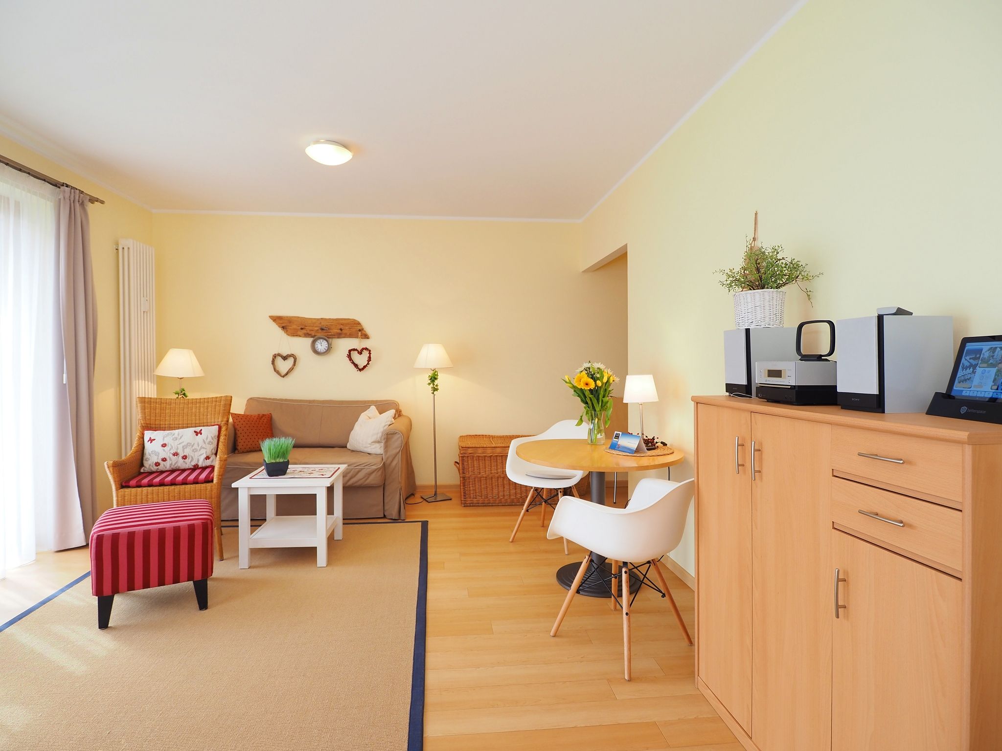 Kaiservillen Heringsdorf 1-Raum-Ferienwohnung mit Balkon (D123) Insel Usedom - Wohnzimmer