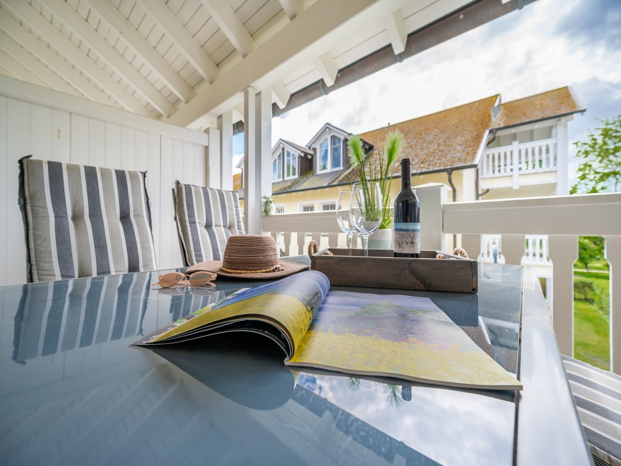 Dünenpark Binz Komfortplus Ferienwohnung mit 1 Schlafzimmer und Balkon im Obergeschoss (133) Insel Rügen - Balkon