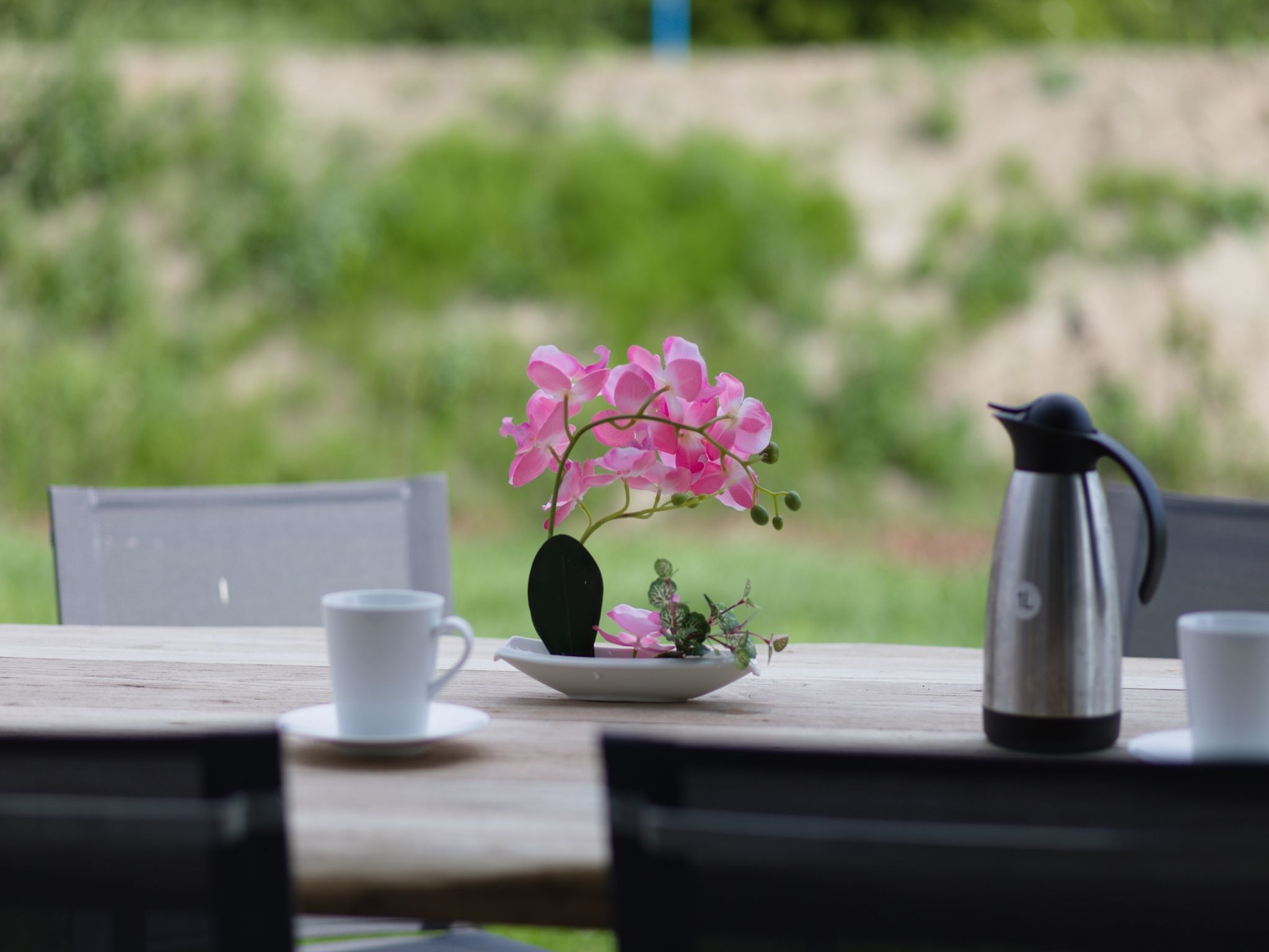 Premium Reetdachvilla mit 3 Schlafzimmern, Sauna und Kamin (F28) - Terrasse