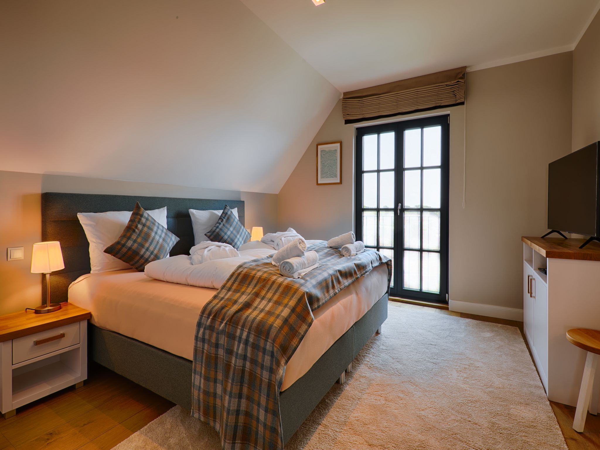 Luxus Reetdachvilla mit 3 Schlafzimmern, Sauna und Kamin (F22) - Schlafzimmer