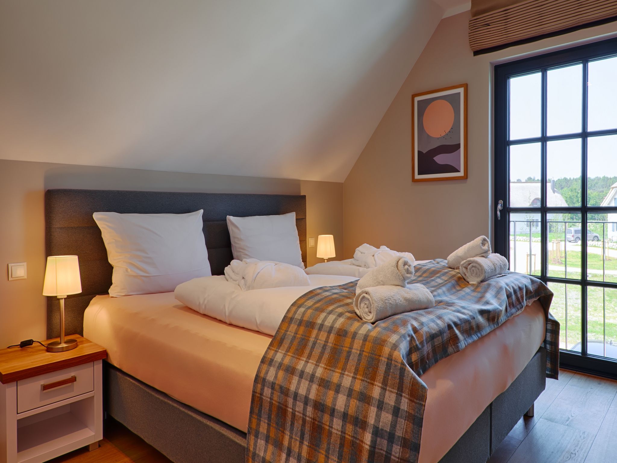 Luxus Reetdachvilla mit 3 Schlafzimmern, Sauna und Kamin (F22) - Schlafzimmer