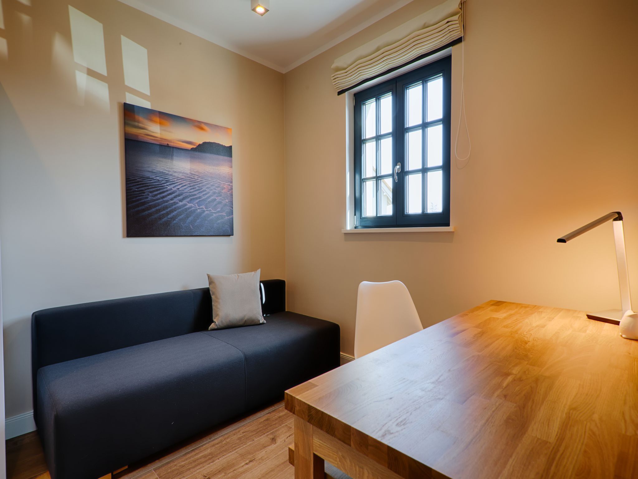 Luxus Reetdachvilla mit 3 Schlafzimmern, Sauna und Kamin (F18) - Wohnzimmer