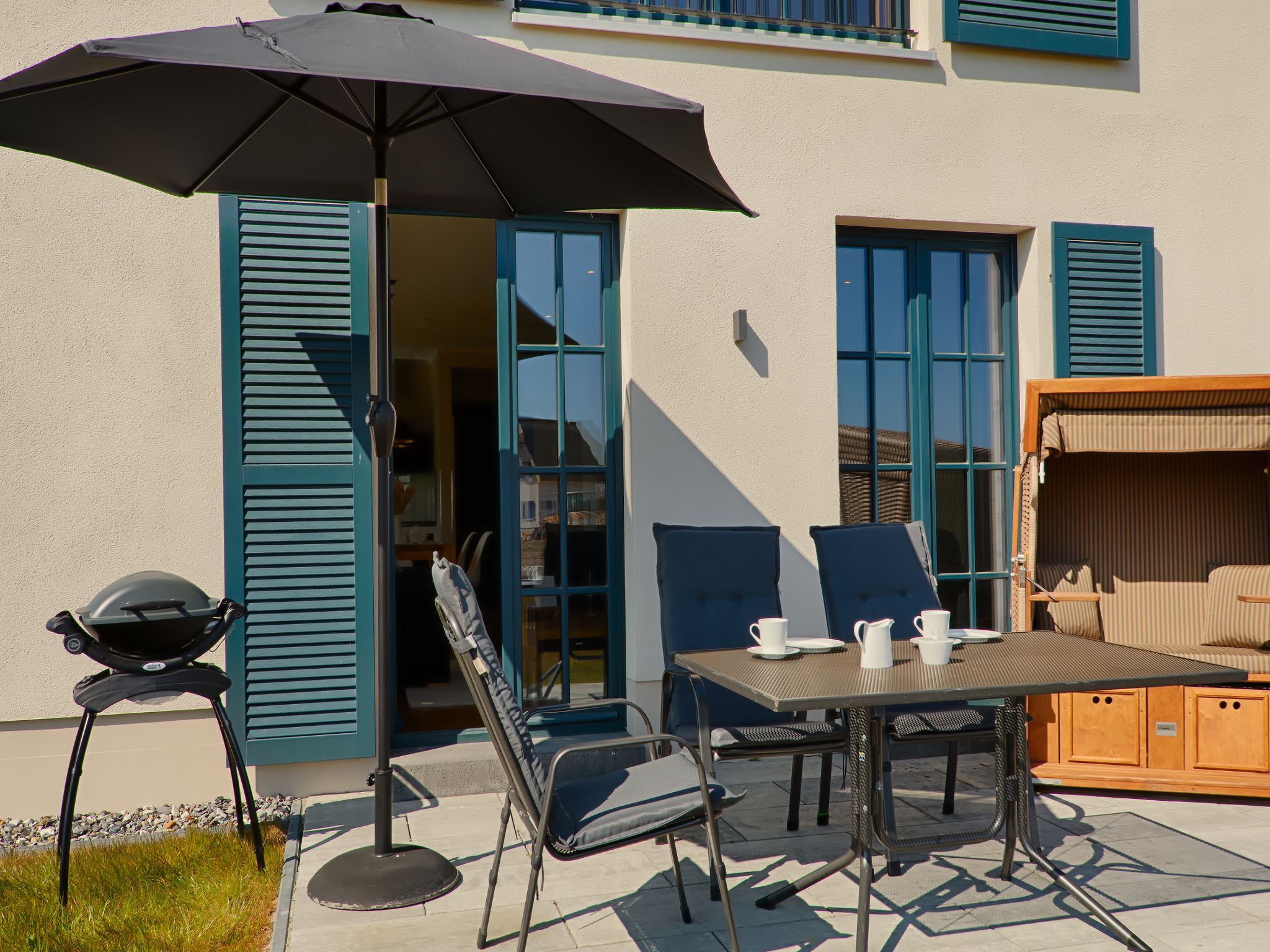 Superior Reetdachvilla mit 2 Schlafzimmern, Kamin und 2 Terrassen (F17) - Terrasse