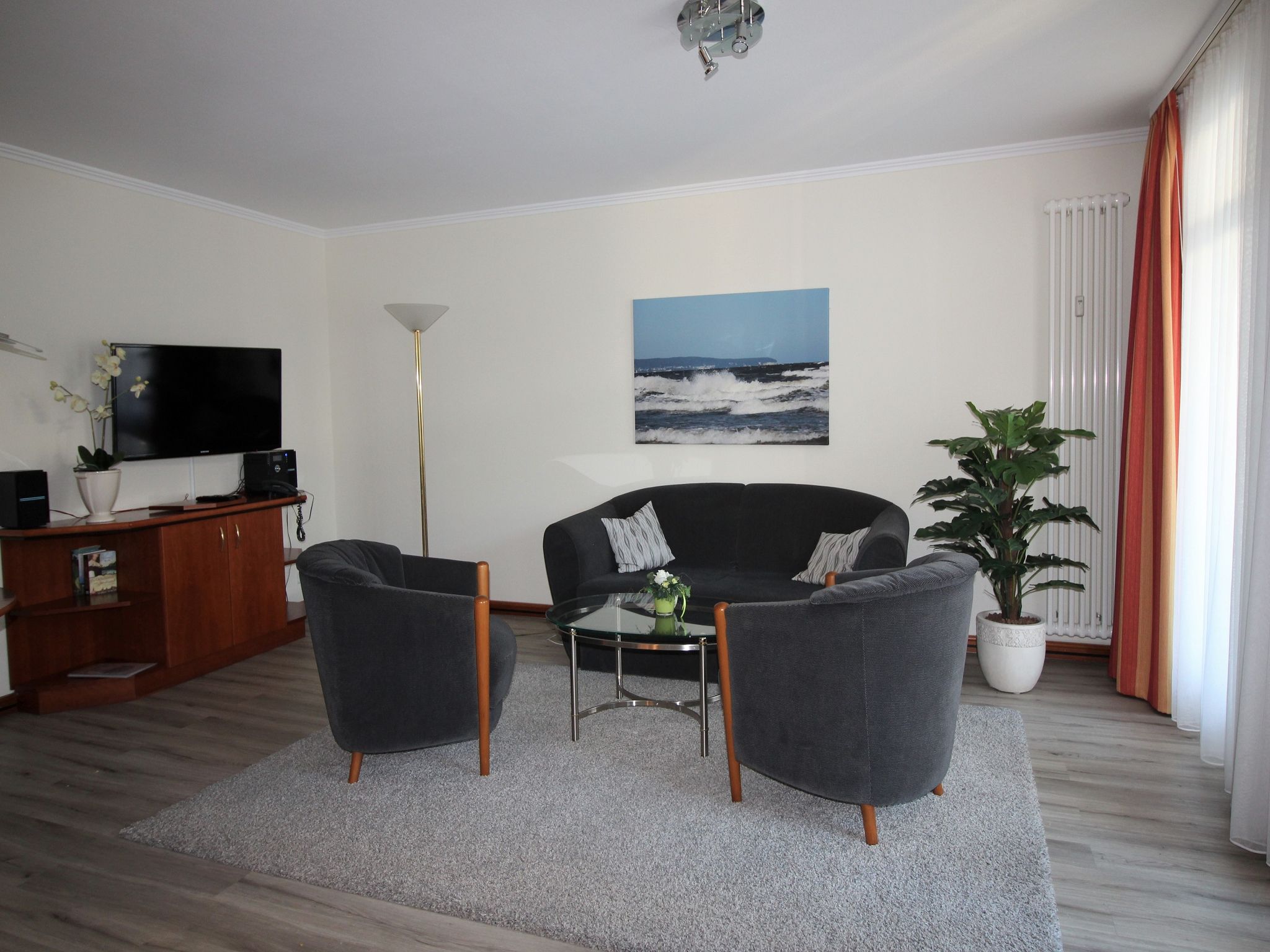 Strandvillen Binz Ferienwohnung mit Meerblick, 2 Schlafzimmern und Balkon (SV/761) Insel Rügen - Wohnzimmer