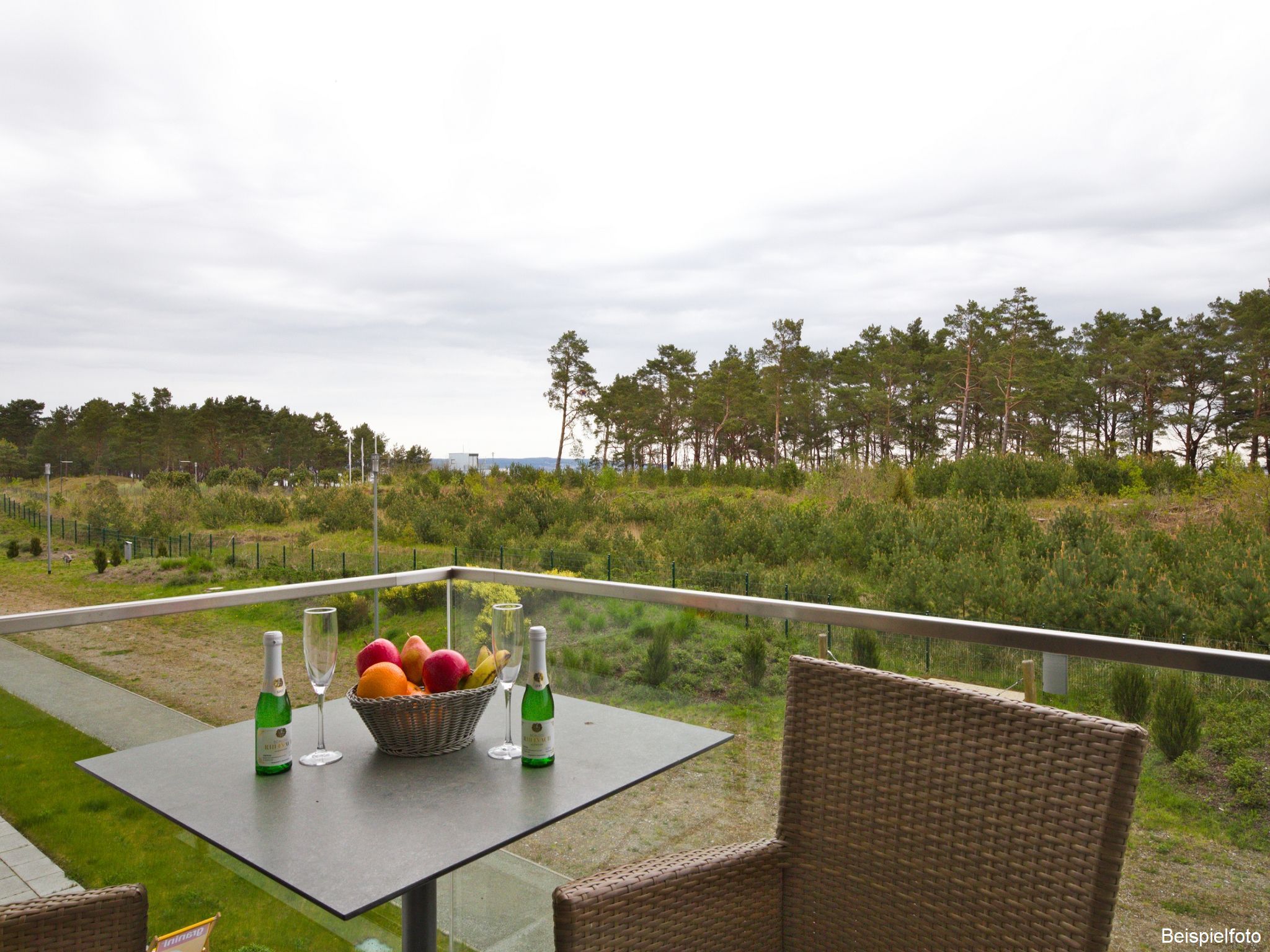Dünenresidenz Prora Ferienwohnung mit Meerblick, 2 Schlafzimmern und Balkon (NP/115) Insel Rügen - Balkon