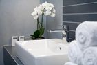 Amrumer Welle Ferienwohnung „Aalto" Wittdün auf Amrum - Waschbecken in der Ferienwohnung Aalto in Wittdün auf Amrum