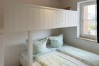 Haus *Südspitze 18* Ferienwohnung Südspitze 18/6 - Meerblick Wittdün auf Amrum - Schlafzimmer in der Ferienwohnung Südspitze 18/6 Meerblick in Wittdün auf Amrum