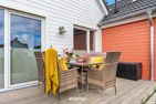  Ferienhaus Captainslodge Olpenitz Ostseeresort Olpenitz - Terrasse