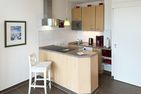 Haus Nordenlicht Ferienwohnung Watt'n Blick Wittdün auf Amrum - Offene Küche in der Ferienwohnung Watt'n Blick in Wittdün auf Amrum