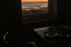  Ferienwohnung Tidenblick Wittdün auf Amrum - Blick zum Fähranleger aus der Küche der Ferienwohnung Tidenblick in Wittdün auf Amrum