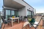  Ferienwohnung Dock 76 Bridge - Penthouse Ostseeresort Olpenitz - Balkon