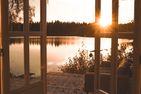  (15) Kristallvilla am See in Schweden - 2 Häuser in einem Paket Smaland - Große Terrasse mit fantastischem Seeblick