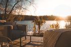  (15) Kristallvilla am See in Schweden - 2 Häuser in einem Paket Smaland - Terrasse mit fantastischem Seeblick