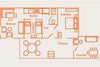 Villa Altmanns Wohnung Wiebke Zentrum - Grundriss