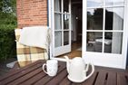  Ferienhaus Niels Hus Dagebüll Nordfriesland - Terrasse