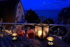  Sandwallkoje Wyk - abendliche Stimmung auf dem Balkon