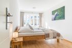  Ferienwohnung Clematis Wyk auf Föhr - Das zweite Schlafzimmer verfügt ebenfalls über ein Doppelbett.