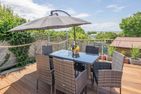  Ferienhaus Sonnendeck mit Sauna, Kamin & Terrasse für 12 Personen Ückeritz - Terrasse