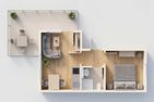  Ferienwohnung Inselnest mit Terrasse & Strandkorb - nur 500 Meter bis zum Strand Koserow - Grundriss