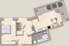  Ferienwohnung TheViewB13 Fain Leewen Dagebüll Dagebüll - Grundriss