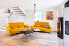  Ferienhaus Baltic Huus mit Sauna, Kamin und Sonnenterrasse Zirchow Fischerdorf - Wohnzimmer