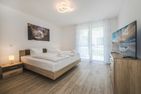  Ferienwohnung Otterhöhle mit Fitness-, Sauna und Kinderspielbereich. Zirchow An der Haffküste - Schlafzimmer