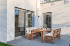  Ferienhaus "Haffhus" mit Balkon, Terrasse und 2 Bädern Achterland - Terrasse