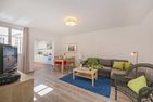  Ferienwohnung Kanten nur 500 Meter bis zum Strand mit Sonnenterrasse Heringsdorf - Wohnzimmer