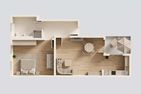  Ferienwohnung Kanten nur 500 Meter bis zum Strand mit Sonnenterrasse Heringsdorf - Grundriss