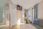Villa Luna Ferienwohnung Achterdeck nur 50 Meter zum Strand mit Sonnenterrasse Ahlbeck - Wohnzimmer