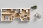  Ferienwohnung Schrabbe nur 800 Meter zum Strand mit Terrasse Koserow - Grundriss