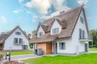  Ferienhaus Haffglück mit Sauna, Kamin und Terrasse mit Haffblick Zirchow Fischerdorf - Fassade / Eingang