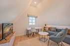  Ferienhaus Haff-Sommer mit Kamin, Sauna und Terrasse Zirchow Fischerdorf - Wohnzimmer