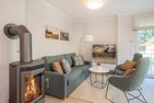  Ferienhaus Haff-Sommer mit Kamin, Sauna und Terrasse Zirchow Fischerdorf - Wohnzimmer