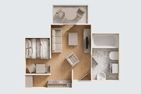  Villa Sanke App. Sonnenschein nur 200 Meter zum Strand mit Balkon Ahlbeck - Grundriss