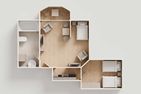  Villa Sanke App. Seeblick nur 200 Meter zum Strand mit Ostseeblick Ahlbeck - Grundriss