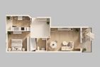  Ferienwohnung Lieblingseck nur 400 m zum Strand mit Balkon Heringsdorf - Grundriss