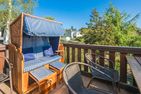  Ferienwohnung Inselzeit auf 2 Etagen mit Strandkorb und Balkon Loddin - Balkon